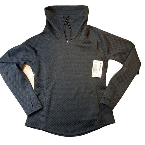 Marmot Tops - NWT Women's Annie Long-Sleeve Pullover sz Med in Black Heather sweatshirt cozy